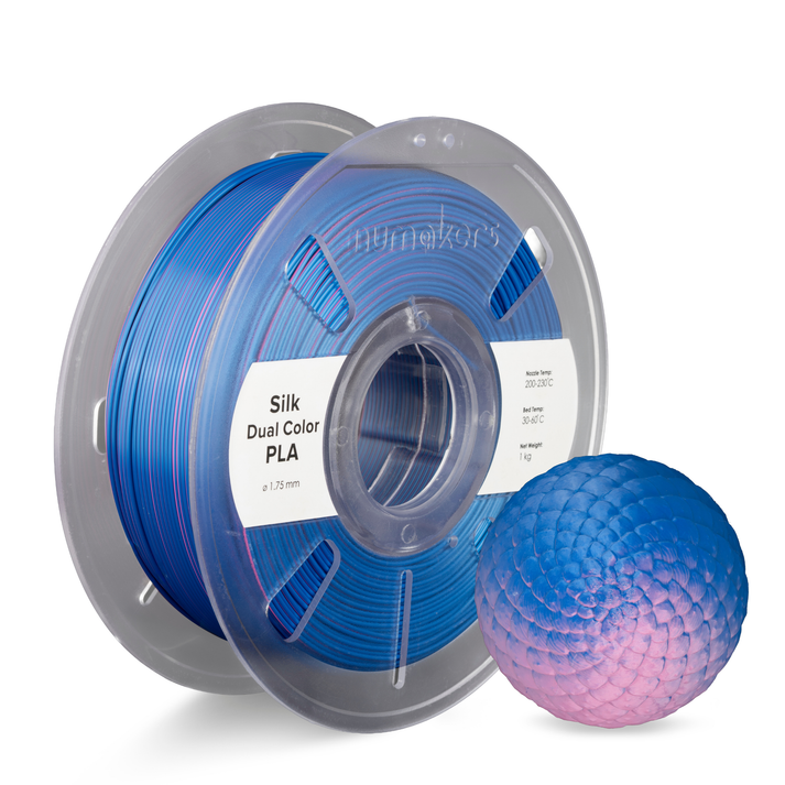Dual/Tri-Color Silk PLA — Green-Magenta-Blue