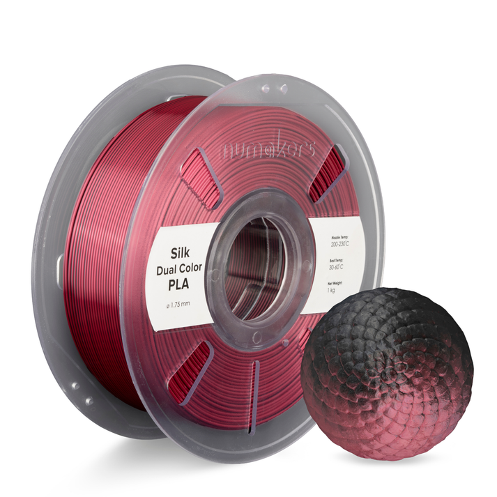 Dual/Tri-Color Silk PLA — Red-Black