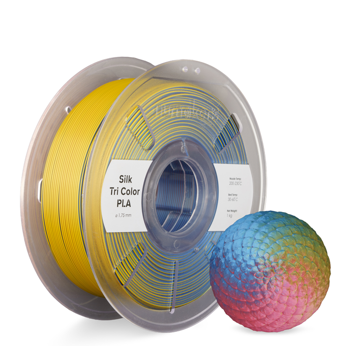 Dual/Tri-Color Silk PLA — Red-Yellow-Blue